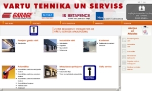 Vārtu tehnika Ltd. SIA - Скриншот домашней страницы www.vartutehnika.lv 