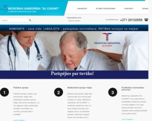 Medicīnas sabiedrība BJ CURANT - Скриншот домашней страницы www.bjcurant.com 